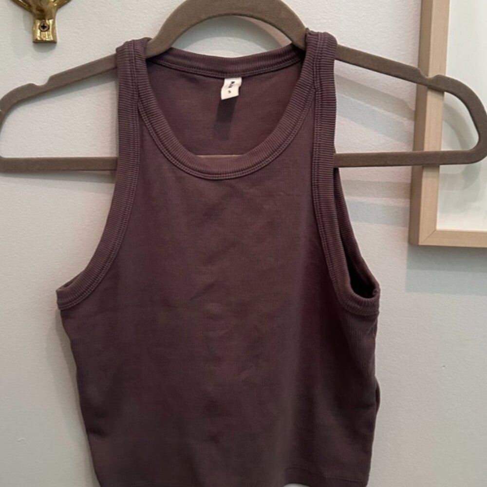 KOTN Cropped Racer Tank - 95/5 Cotton/Spandex - Picture 2 of 5